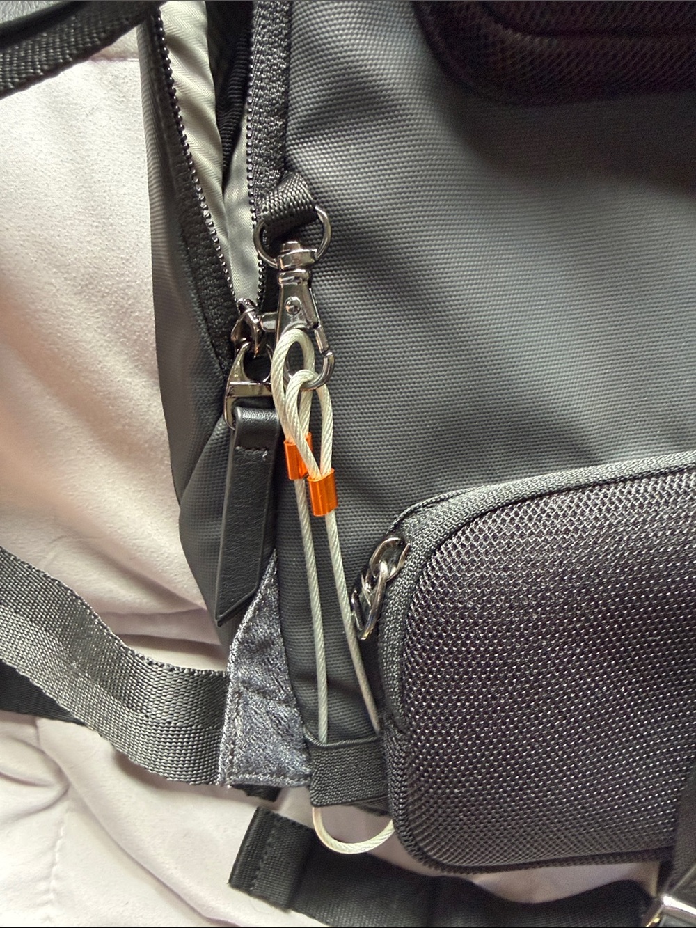 Sherpani Gray and Black Women's Everyday Anti Theft Backpack - Picture 6 of 6